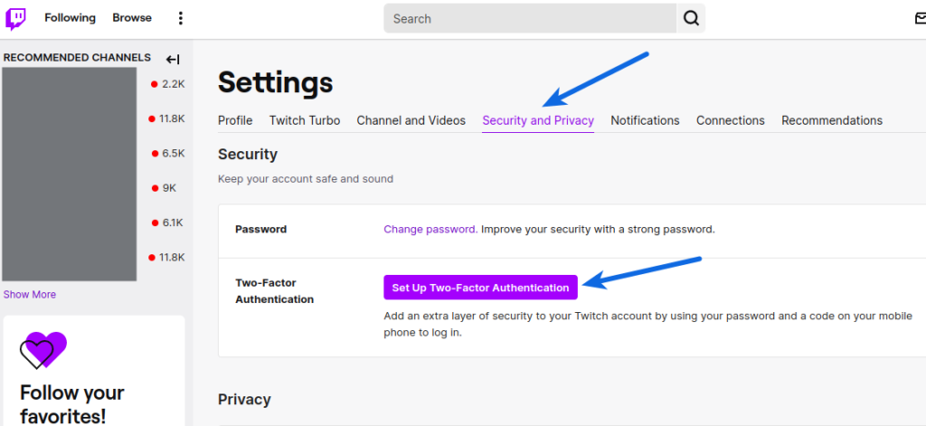 Set Up Two-Factor Authentication on Twitch