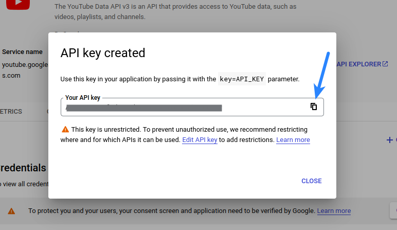 Youtube Login - Youtube API Key