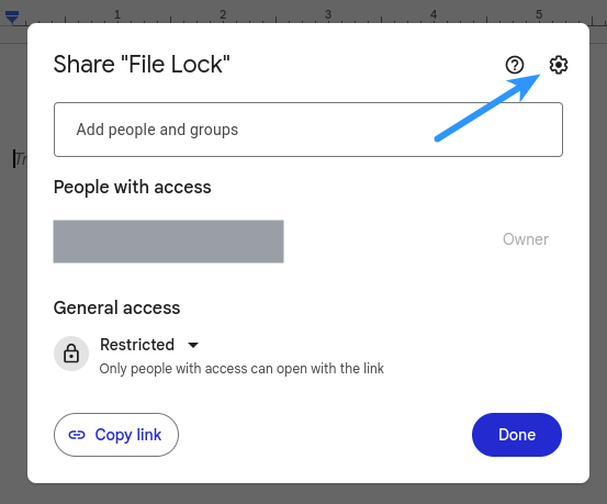 Google Drive - File Lock Settings